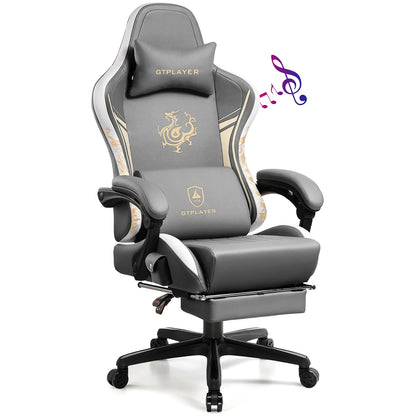 Dragon Series Gaming Chair with Bluetooth, Footrest & Ergonomic Design