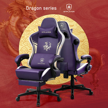 Dragon Series Gaming Chair with Bluetooth, Footrest & Ergonomic Design