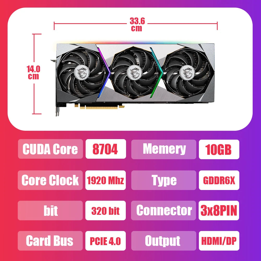 MSI RTX 3080 SUPIMX X 10G - GRAPHICS CARD