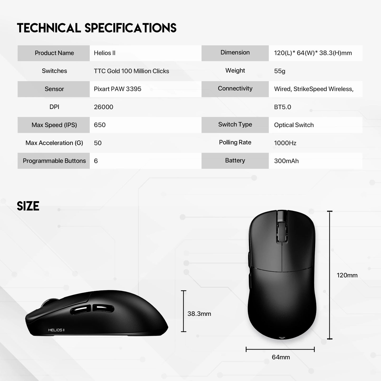 Fantech Helios II Gaming Mouse – Precision, Speed & Comfort for Gamers