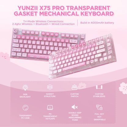 YUNZII X75 PRO - MECHANICAL GAMING KEYBOARD