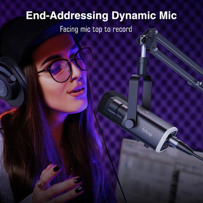 FIFINE Dynamic Gaming Microphone – USB Mic for Streamers