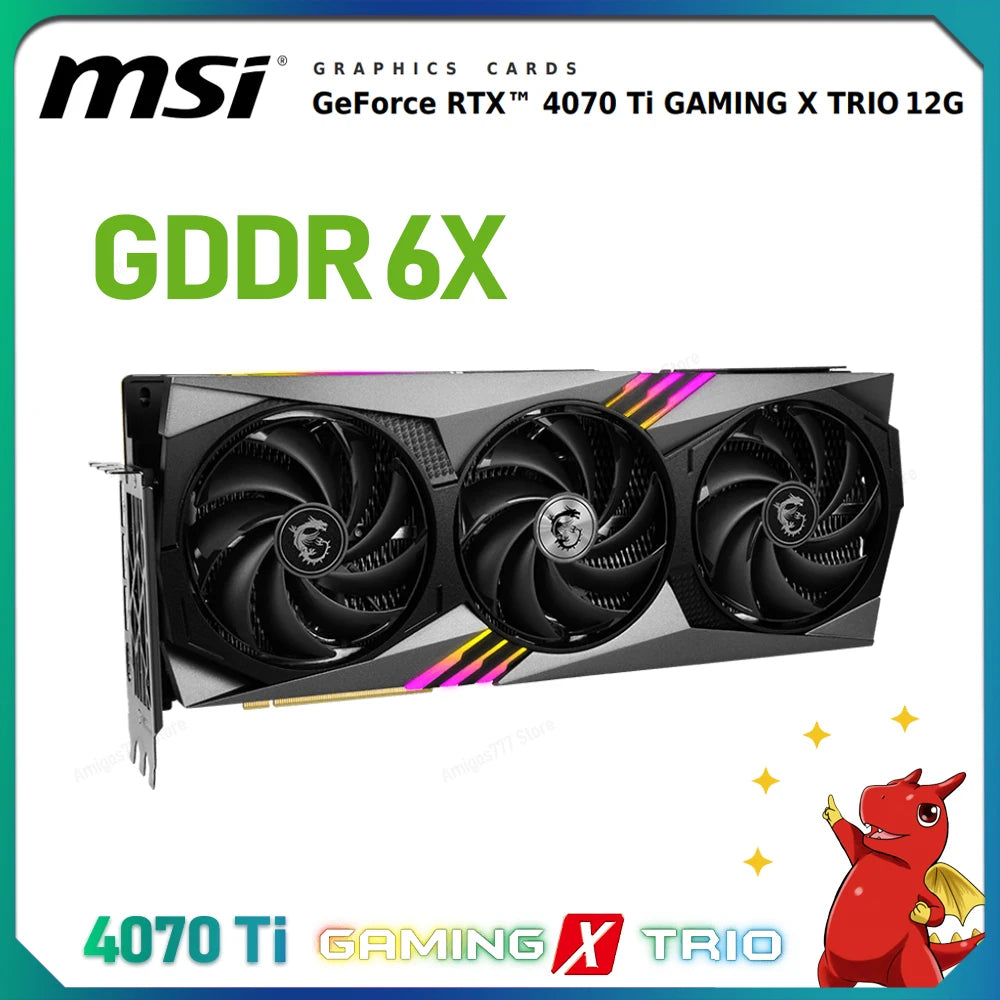 MSI 4070 TI GAMING X TRIO 12G - GRAPHICS CARD