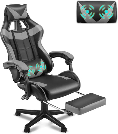 Pink Gaming Chair with Footrest, Computer Armchair for Desk & Office