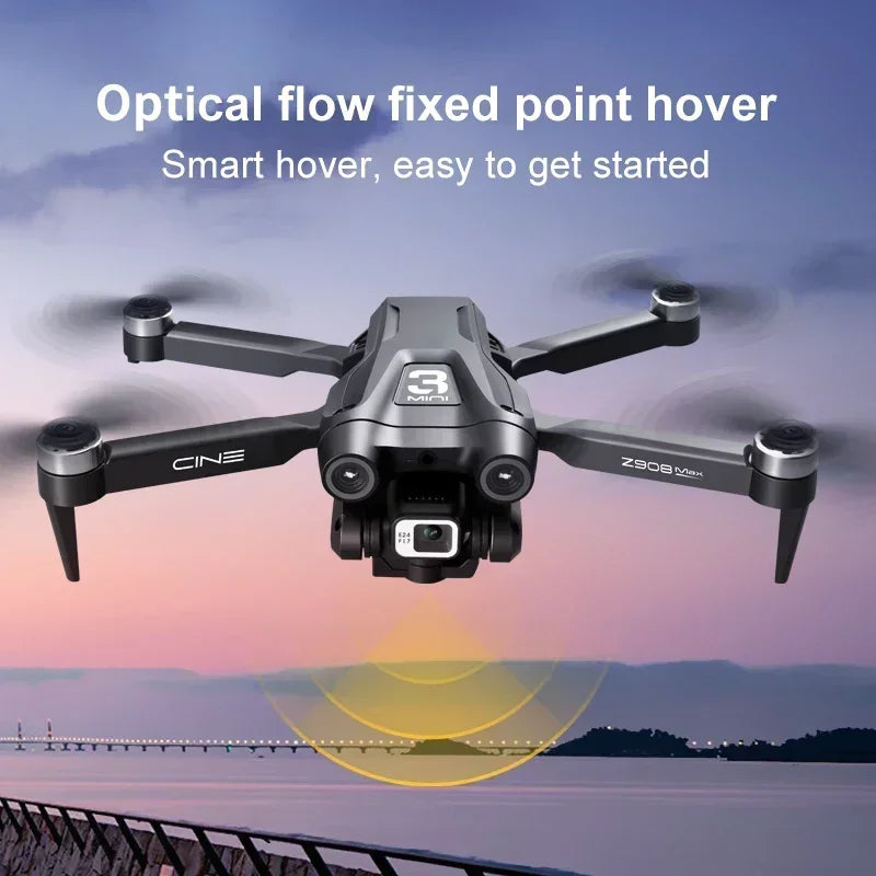 Z908 Pro Max GPS Drone Brushless 8K HD Dual Camera Optical Flow Obstacle Avoidance Foldable Quadcopter RC Distance 9000M