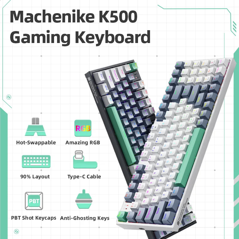 Machenike K500 Mechanical Gaming Keyboard – RGB, Fast Switches