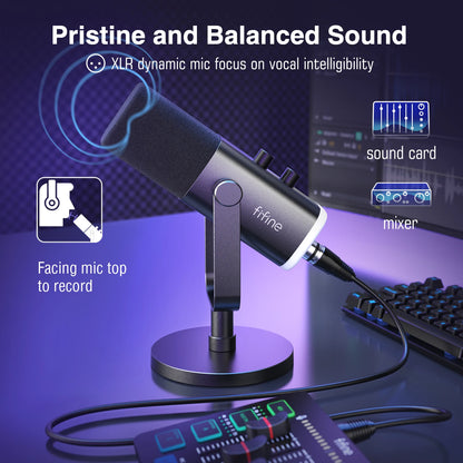 FIFINE AM8 Gaming Microphone – USB Mic for Streaming & Recording