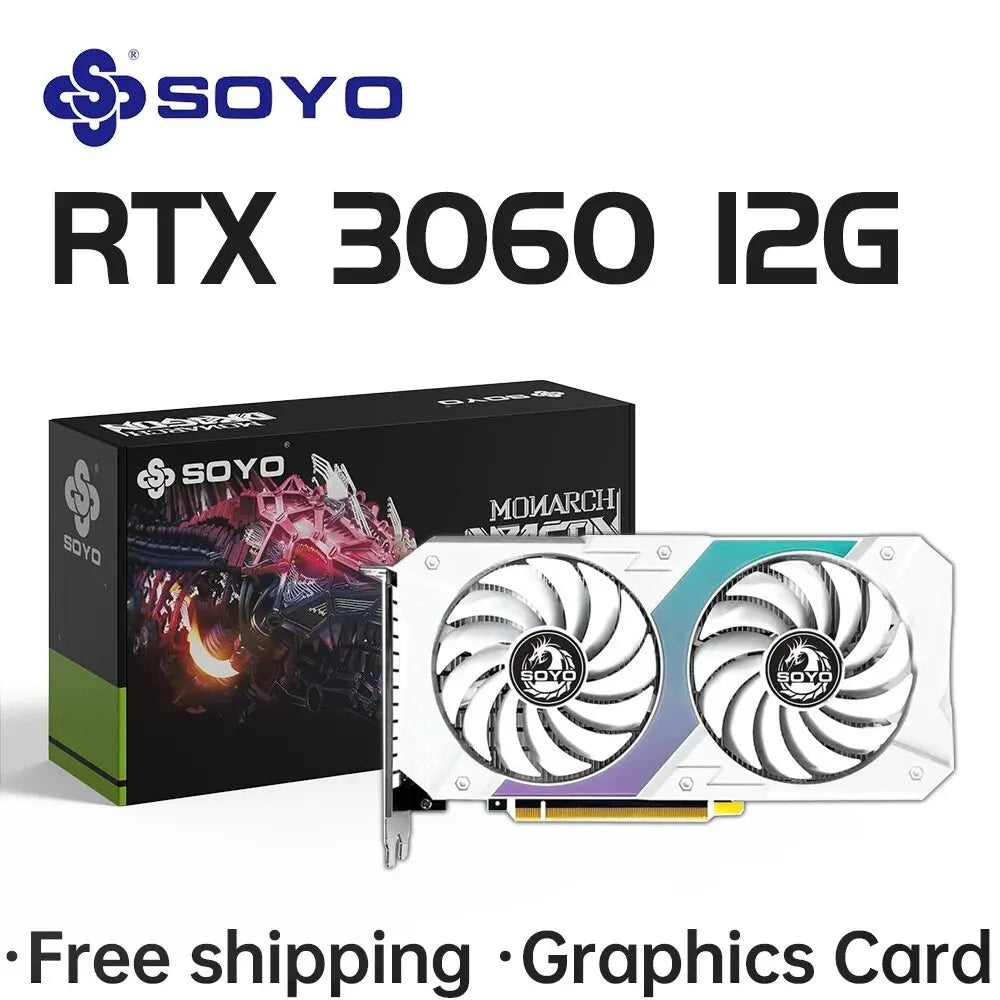 SOYO NVIDIA GEFORCE RTX 3060 12GB GDDR6 - GRAPHICS CARD