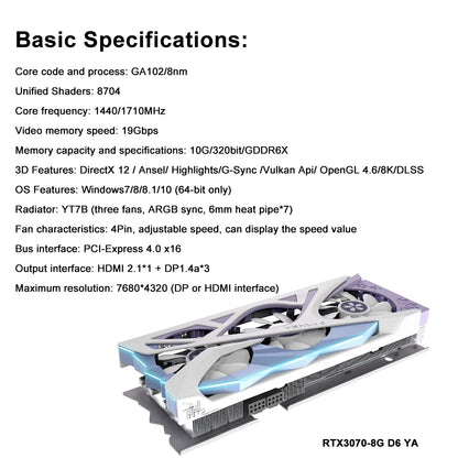 YESTON RTX 3080 10GB - GRAPHICS CARD