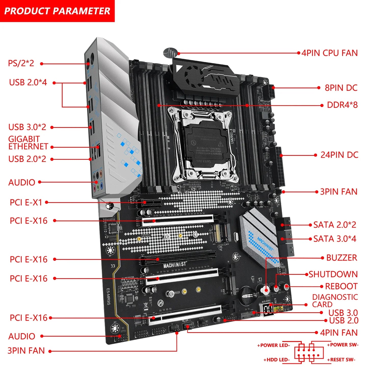 MACHINIST X99 MR9S DDR4 - MOTHERBOARD