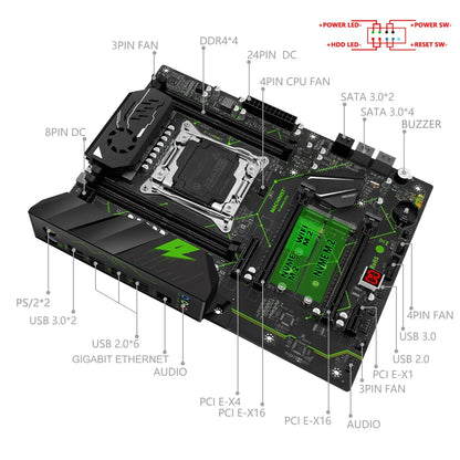 MACHINIST E5 MR9A PRO ATX X99 DDR4 - MOTHERBOARD