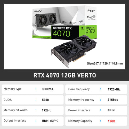 PNY GeForce RTX 4070 12GB - GRAPHICS CARD