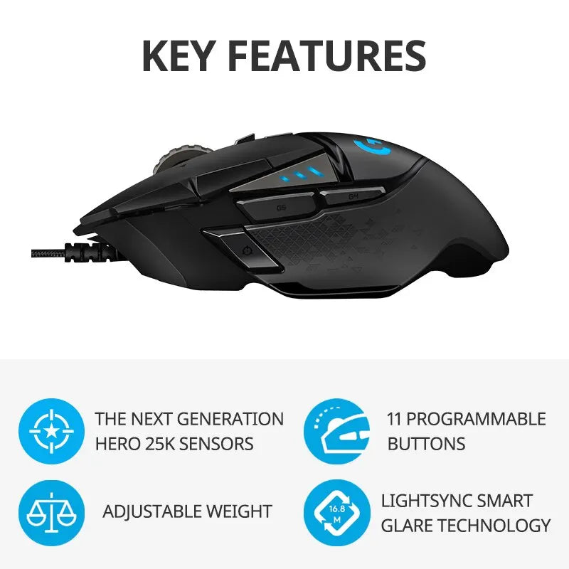 LOGITECH G502HERO GAMING MOUSE