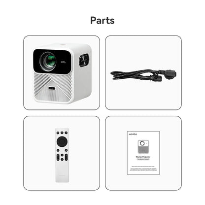 Wanbo Mozart 1 Android 9.0 2K 4K Projetor 1080P Full HD Portable Projector WIFI 6 2+32GB Auto-Focus For Smart Home Video Theater