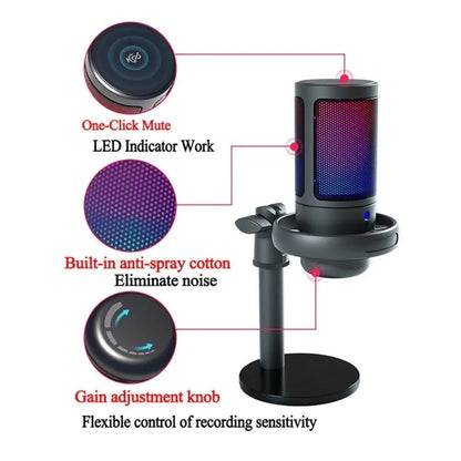 MICROPHONE RGB - GAMING MICROPHONE