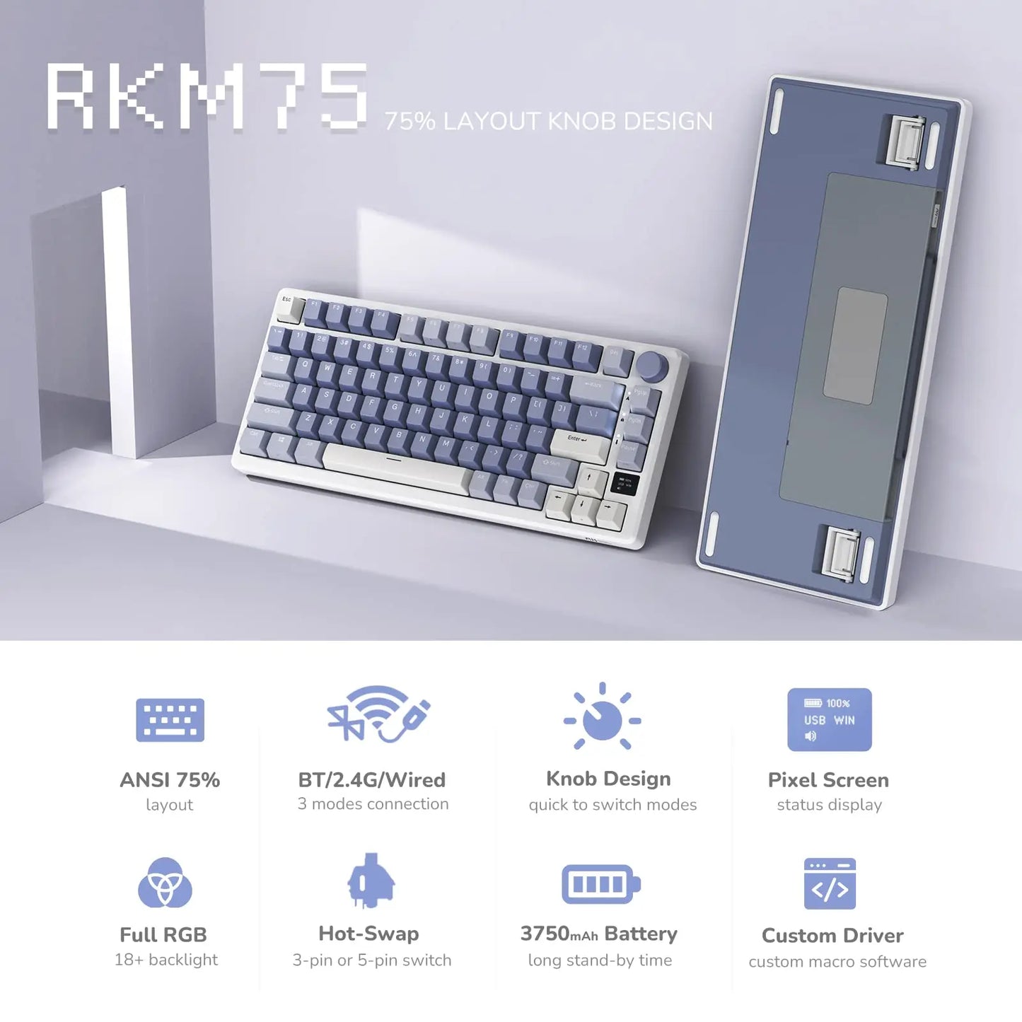 RK ROYAL KLUDGE M75 - MECHANICAL GAMING KEYBOARD