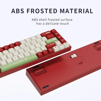 Ajazz Ak680 Mechanical Keyboard | 68 Keys, Wired, Tea & Red Switches